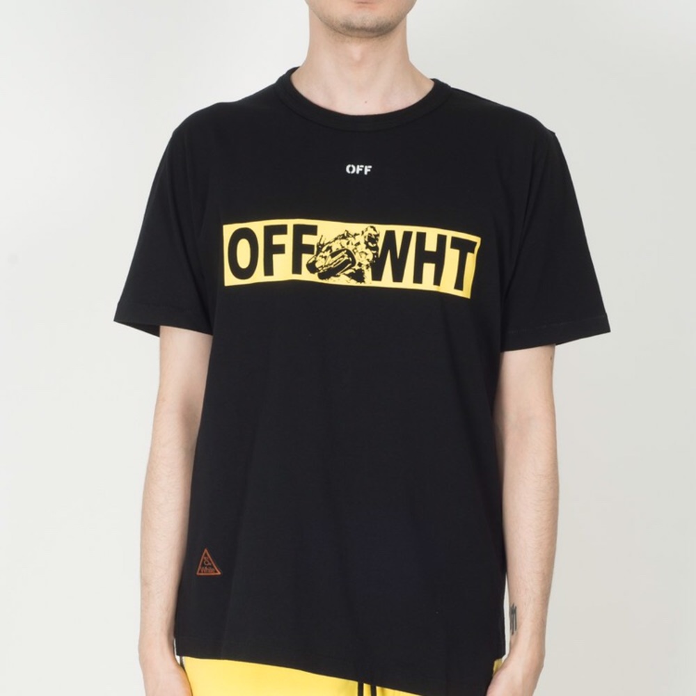 Original NYFW Black&Yellow Off-White Slicer Tee